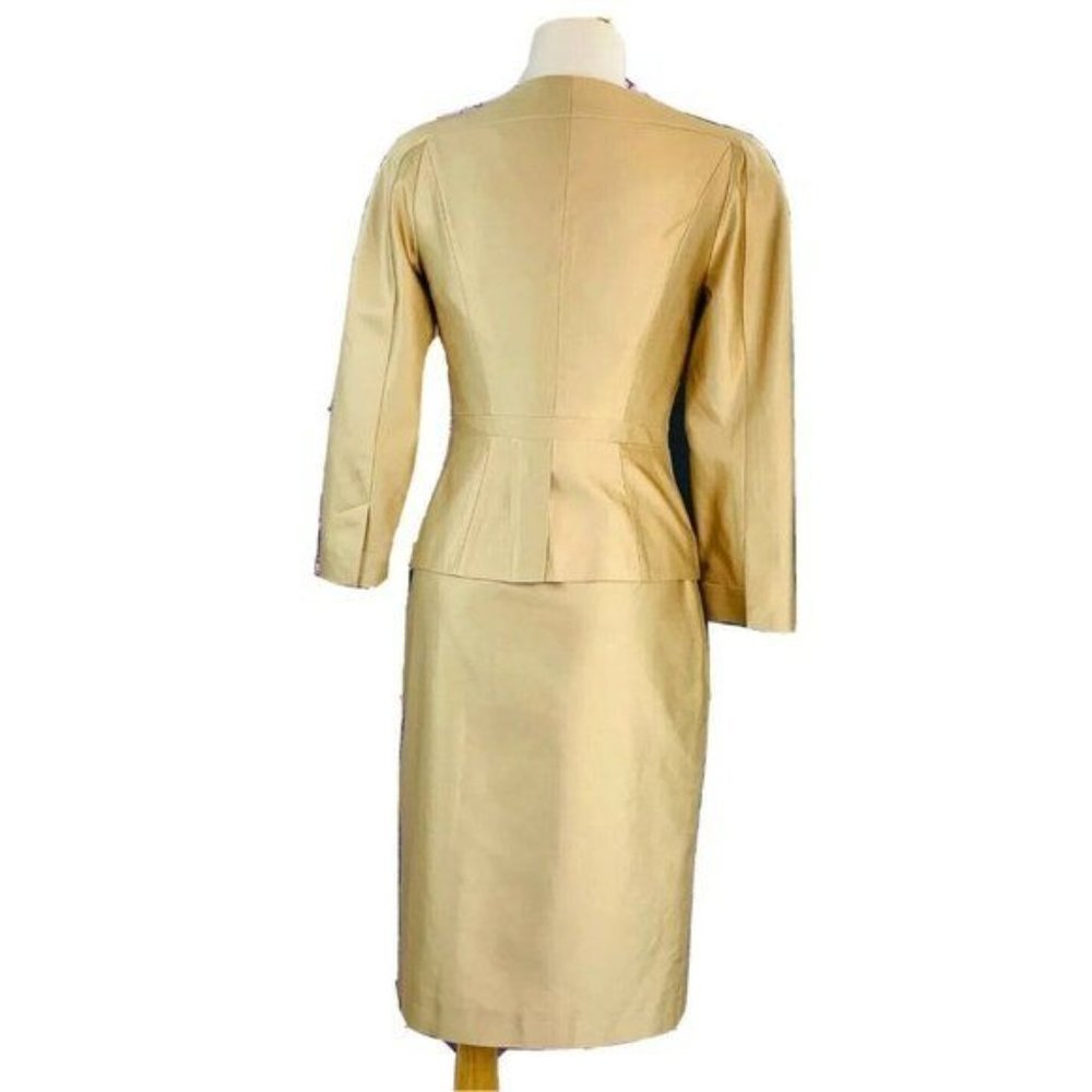 L.K. Bennet Suit 3Pc Dress Silk Set Elegant London International Luxury Fashion - Picture 10 of 16